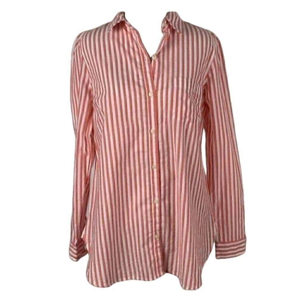 Old Navy tunic top size SP pinstriped career